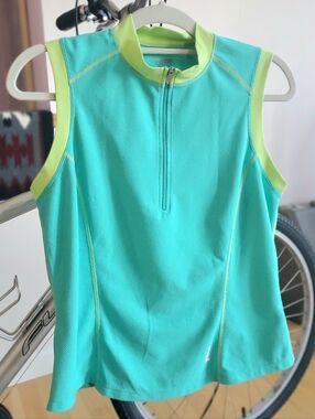 RYKA Teal Athletic Tank with Lime Accents, Size L